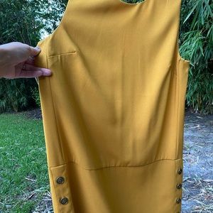 Mid century style mustard shift dress